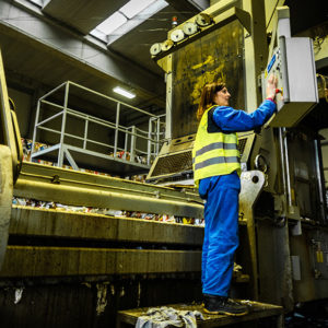 Female electrician on-site to promote Greenfield Risk Solutions - Commercial Insurance