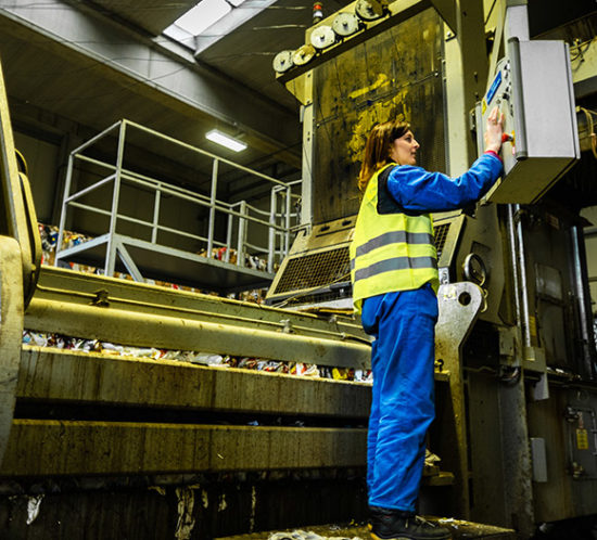 Female electrician on-site to promote Greenfield Risk Solutions - Commercial Insurance