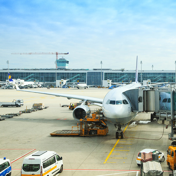 Parked plane to promote Greenfield Risk Solutions Insurance Brokers - High Risk Complex Liability - Airside Insurance
